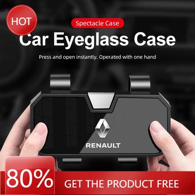 Hub Caps Car Sun Visor Glasses Clip Eyeglasses Holder For Renault Grand Scenic 4 XMOD Megane Clio 4 Laguna 2 3 Coupe Car Sticker