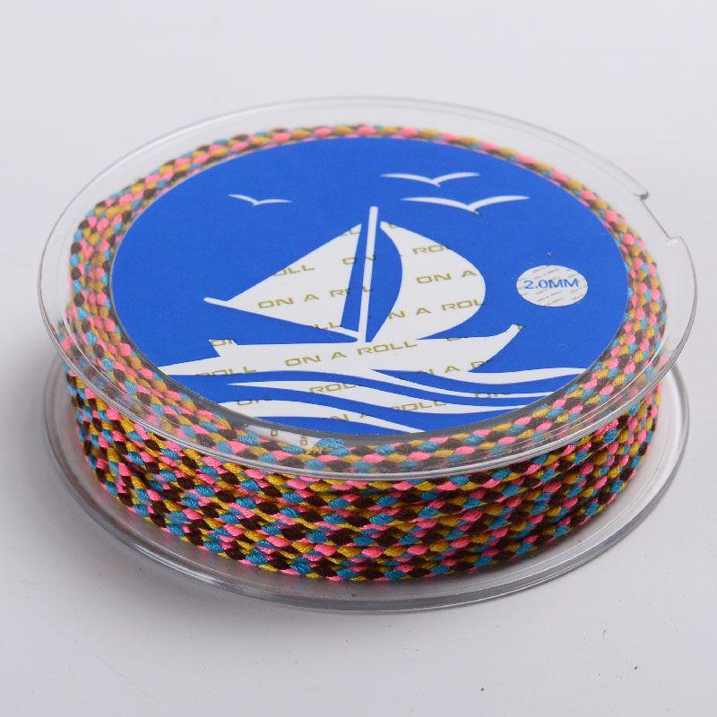 Colorful Carrying Strap Braided Rope Hand-Made Cotton Threads Handcraft Braiding Rope Braided Rope Bracelet Braiding Thread Crafts Tassel DIY Material