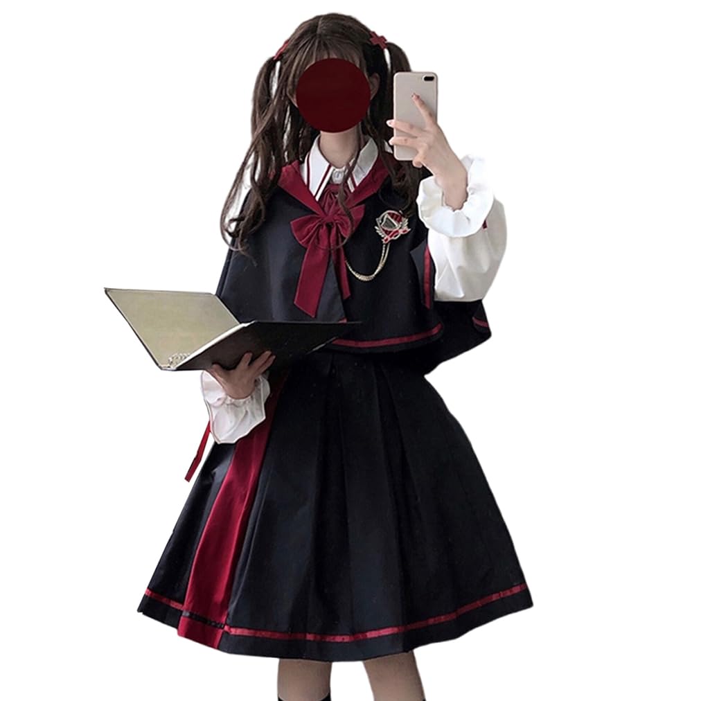 

and Lolita Gothic Lolita Costume Uniform Cape Mori Girl School Uniform Skirt Lolita Magical Girl School Style Cosplay Young Lady Dress Medieval Palace