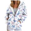 Women Zipper Hoodie Autumn Butterfly Print