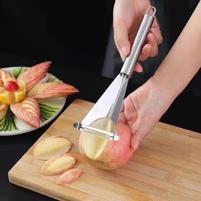 Anti Slip Stainless Steel Fruit Carving Knife, Platter Decoration, Vegetable Cutting Slicer, Triangular Kitchen Food Carve Tool