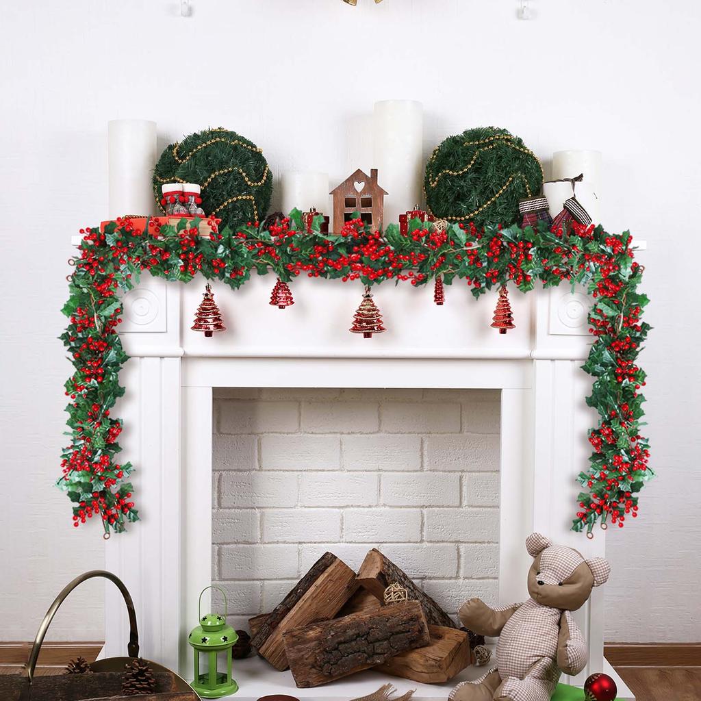 Berry Christmas Garland Artificial Garland Indoor Outdoor Xmas Garland Garland Decor For Home Holiday Decor