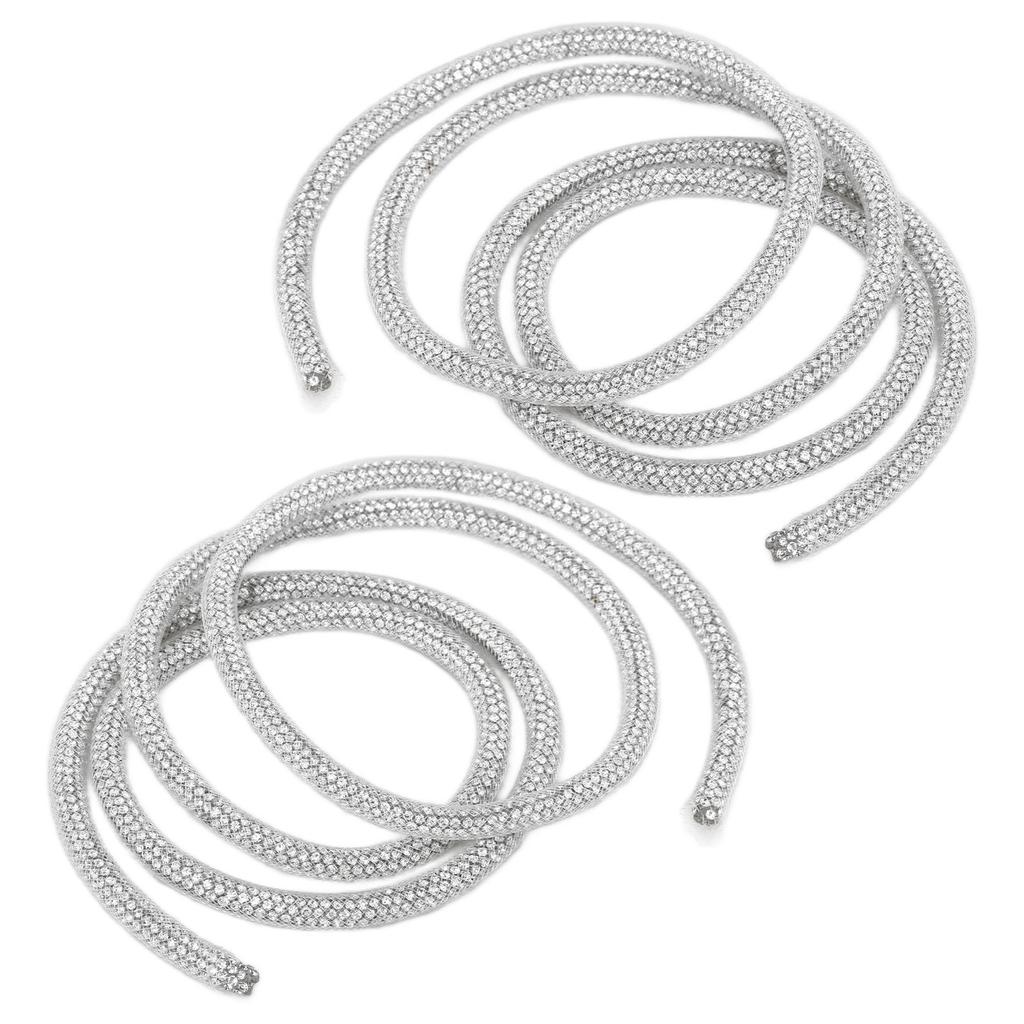 2pcs Rhinestone Trim 6mm/0.2in Sewing Decoration Clothing Accessories for Wedding Dress