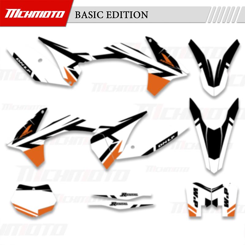 MCHMFG For KTM SX SXF 2011 2012 EXC EXC-F 2012 2013 Full Graphics Decals Stickers Kits Number Name Backgrounds