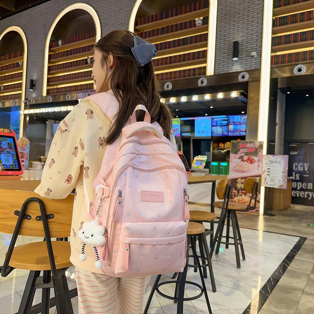 Schoolbag New College Style Backpack Lightweight and Cute School Bag Junior High School Shoulder Bag Female College Student Commuter Backpack