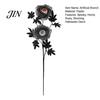 Realistic Spooky Decorations Halloween Eyeball Flower Stem, Artificial Rose Floral Pick with Eyeball, Durable Gothic Black Branches for Vase,