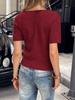Elegant European/American Round Neck Short Sleeve Knit Sweater for Women - 2025 Autumn/Winter Collection