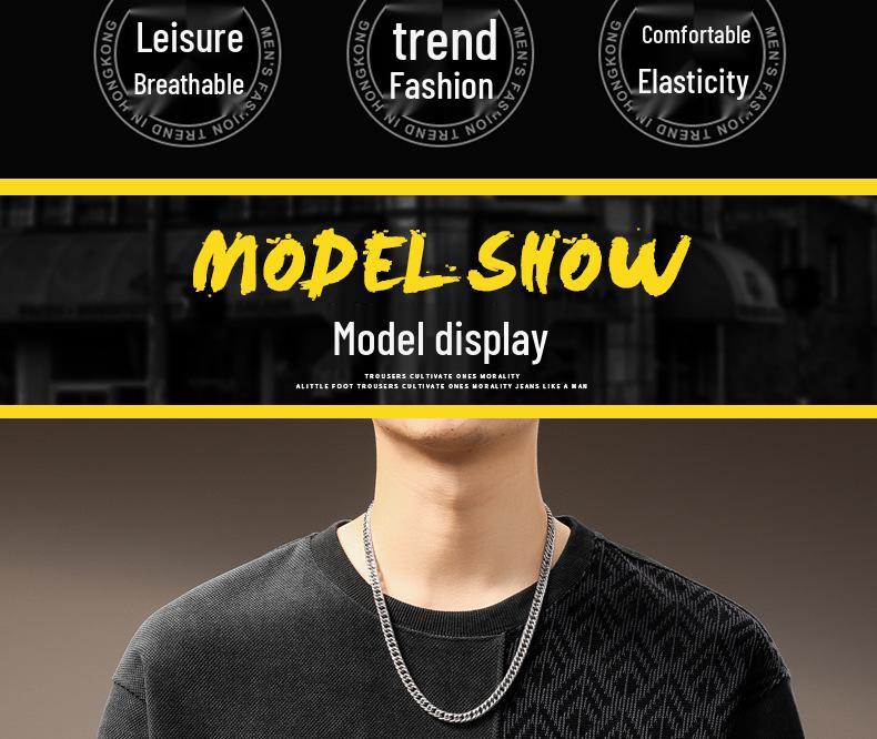 High-End Retro Jacquard Patchwork Raglan Sleeve Men's Sweatshirt - Autumn Heavyweight Trendy Round Neck Casual Top