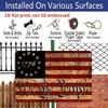 2D Flat 1pc American Flag Metal Sign, We The People 1776 Vintage Style, Ready To Hang Wall Art for Home, Office, and Patriotic Decor Aluminium