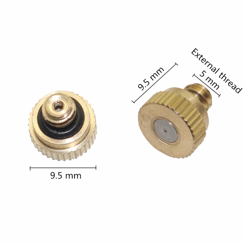 10Pcs 0.2/0.3/0.4/0.5mm Low Pressure High Quality Brass Fog Misting Nozzles Connectors Garden Water Irrigation Sprinkler Fitting