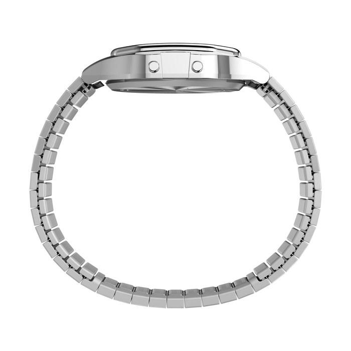 Timex T80 34mm Watch Stainless Steel Bracelet, Stainless Steel/Silver-Tone/Digital. Modern.