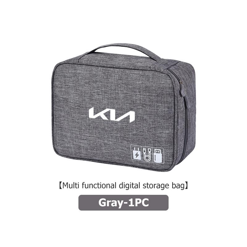 BCBCPD1 For KIA Large Capacity USB Data Line Charger Plug Storage Bag Waterproof Digital Organizer K5 K2 Rio Optima Sportage Venga