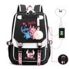 Surrounding Anime Korean Edition School Bag Campus Male And Female Students Multifunctional Usb Backpack