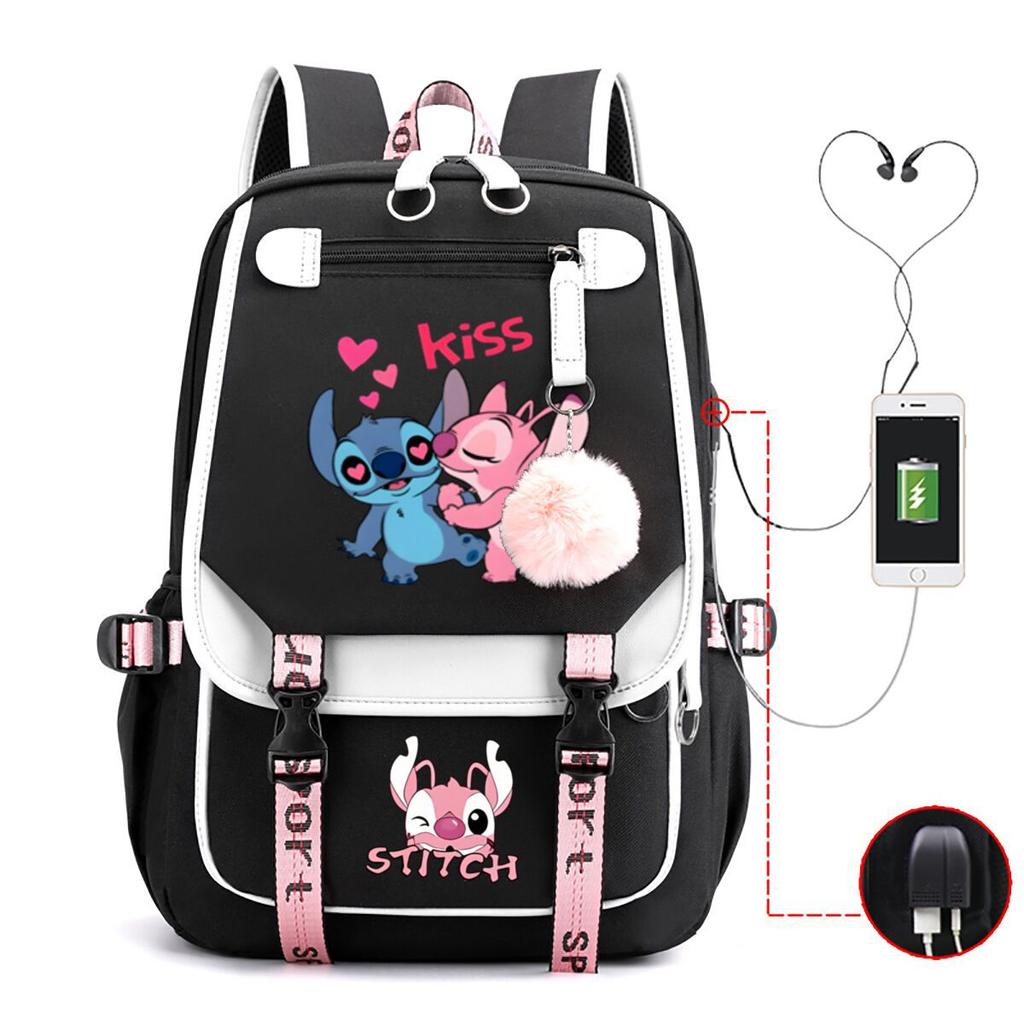 Surrounding Anime Korean Edition School Bag Campus Male And Female Students Multifunctional Usb Backpack