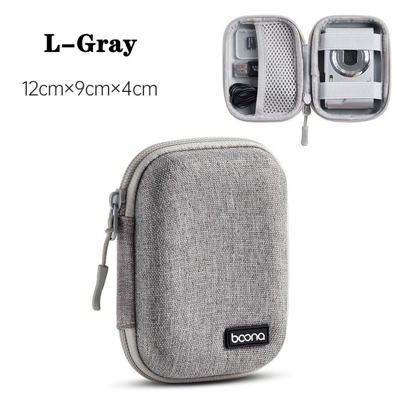Portable Mini Hard Shell Digital Gadgets Storage Bag Artificial Leather Earphone Charger Case Plug Data Cable U Disk Organizer