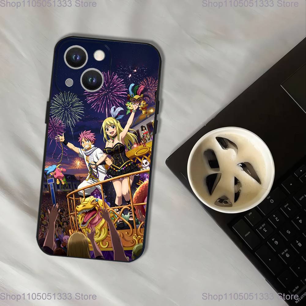 Fairy Tail Natsu Dragneel Phone Case For iPhone 17,16,15,14,13,12,11,Pro,XS,Max,XR,Plus,E,SE4,Mini Black Soft Cover