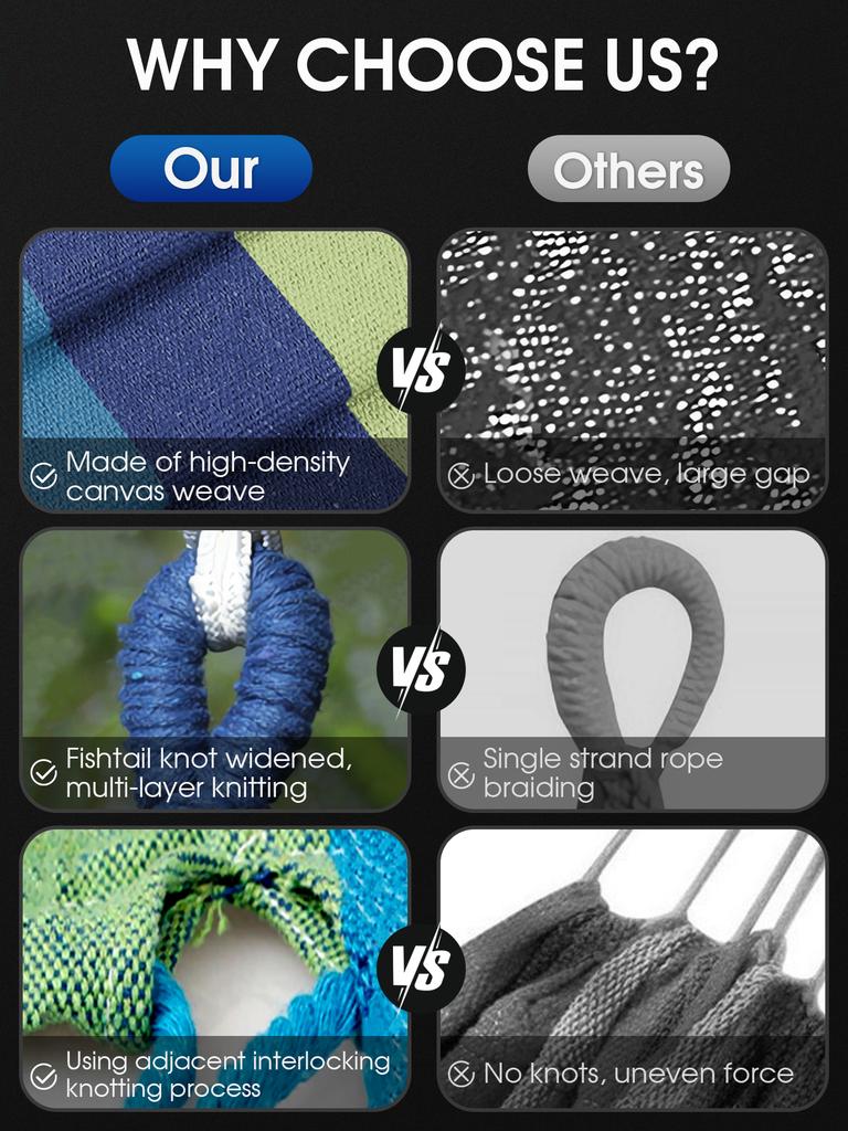 Red rope containing 260 * 100cm widened outdoor camping hammock, anti rollover canvas hammock, double thick hammock