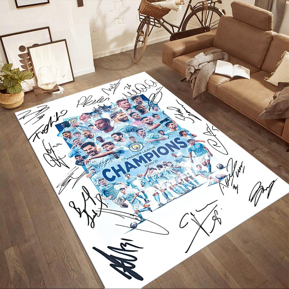Manchester City Floor Rug Office Rug Perfect For Hallway Foyer Kitchen Game Room Antislip Rug Decorate Offices Birthdaychristmas Gift