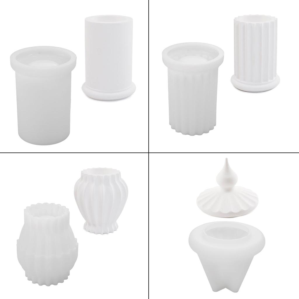 Harz Tiegelformen Kerzenhalterformen für Teelichthalter Kerzenhalter Kerzenständer Heimdekorationen Harz Deckelformen