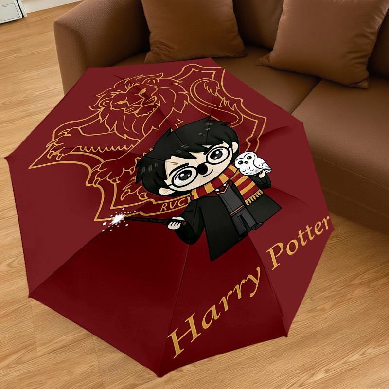 1PC Warner Harry Potter Hogwarts Umbrella-8-Rib Reinforced, Automatic Open, Lightweight & Durable-A74