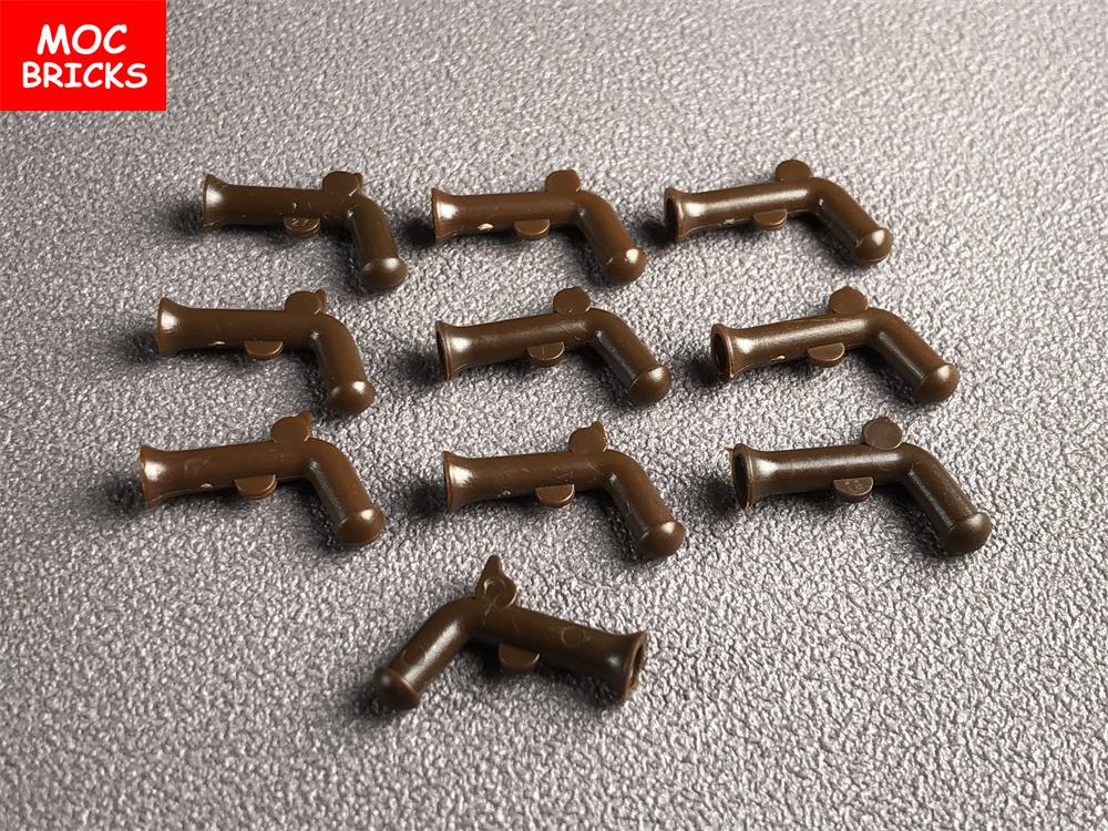 MOC Steine Suona Horn Militärpistole Piraten Gewehr Soldat Gamaschen Helm Actionfigur Zusammengebaute Bausteine Jungen Spielzeug