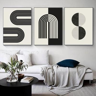 Modern Abstract Shapes Geometric Art Black Line Canvas Painting Nordic Posters And Prints Wall Pictures For Living Room Decor