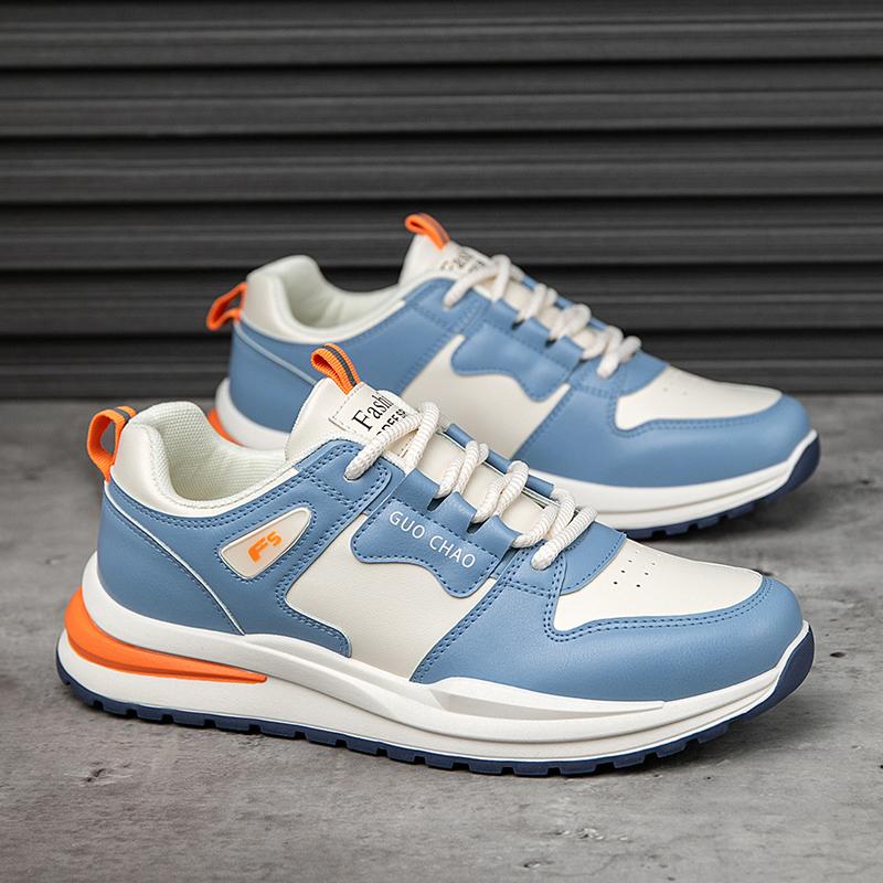 New Fashion Men 's Four Seasons Comfortable Thick Sole Shoes Students BoysTrending Soft Sole Breathable Casual Running Sneakers