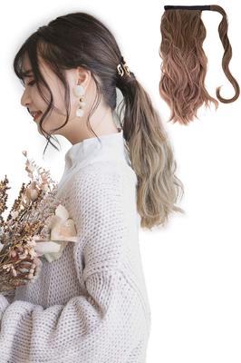 Peruca Rabo de Cavalo Extensões Degradê Cabelo Natural Peruca Rabo de Cavalo [Bright Lala] f094-RTN