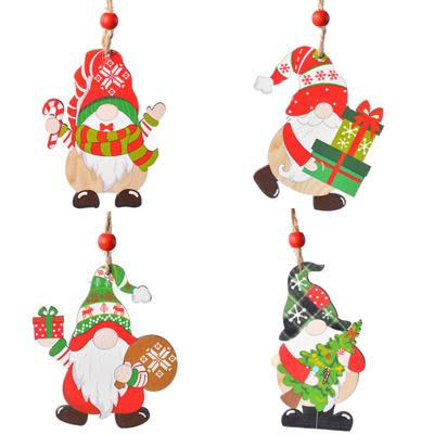 Navidad 2022 Christmas Gnomes Wooden Pendants Xmas Tree Ornament Christmas Decoration For Home New Year