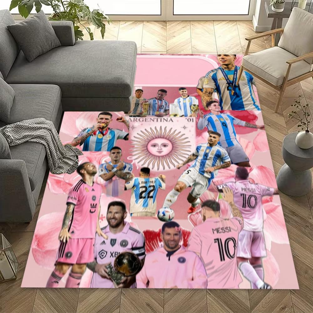 Messi World Cup Floor Mat Suitable For Dining Room Entryway Game Room Bedrooms Antislip Carpet Anime Office Decor