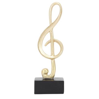 Harz Musiknotenmodell Dekorative Goldene Musiknotenskulpturen Luxuriöse Elegante Musiknote
