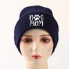 DOG MOM Print Winter Hats Unisex Warm Knit Hat Beanie Hats For Man Leisure Simple Knitted Cap Beanie Ideal Choice For Hiking