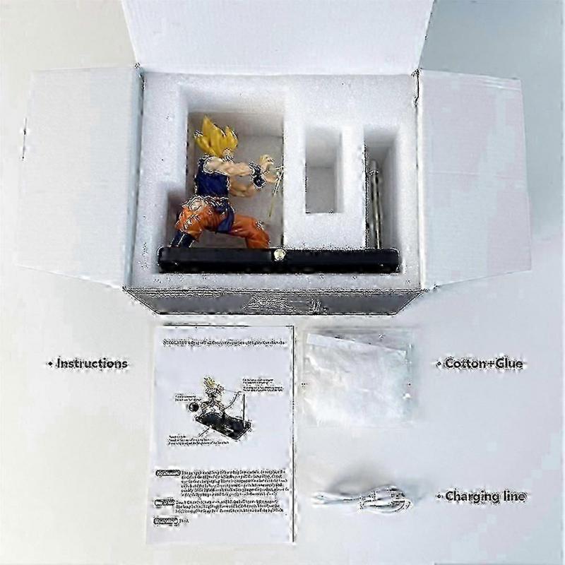 Dragon Ball Son Goku KameHameHa Nattlampa Detaljerad Dynamik Skrivbordsdekoration Perfekt för Presenter Samlingar