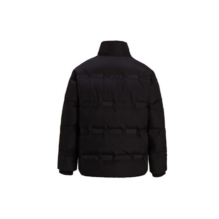 Levis Solid Logo Stand Collar Down Jacket Unisex Outerwear Black A5167-0002