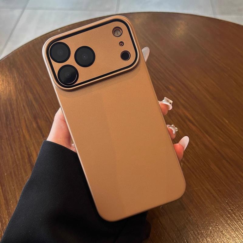 Luxury Matte Slim Hard PC Shockproof Phone Case For iPhone 17 16 15 14 13 12 11 Pro Max Glass Lens Camera Protection Back Cover