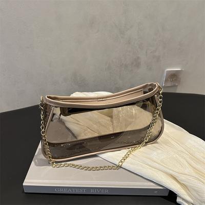 Fashion Transparent Handbag Summer New Chain Trend Shoulder Bag Casual Niche Underarm Bag Women