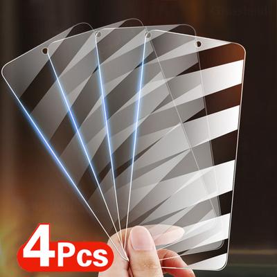 4 יחידות זכוכית מחוסמת עבור Xiaomi Redmi Note 10 8 7 9s 9 Pro מגן מסך זכוכית מגינה מלאה