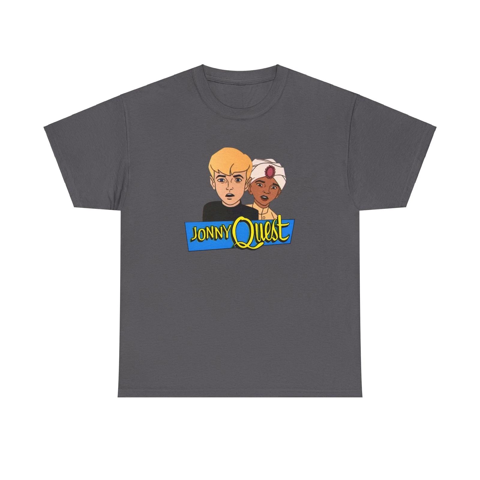 

Jonny Quest & Hadji Heavy Cotton Tee, Classic Cartoon Unisex T-Shirt, Quest L