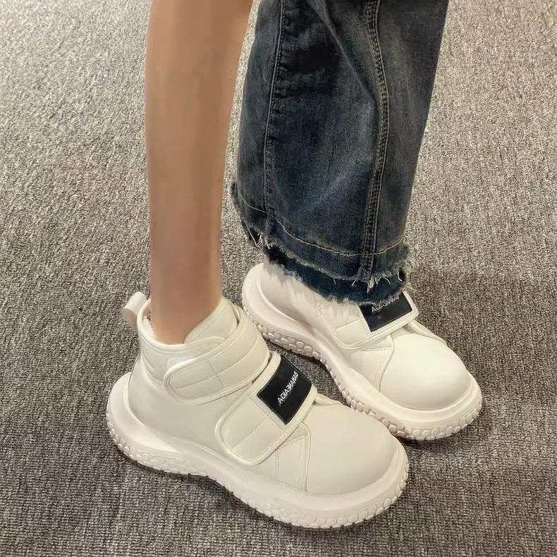 Zhao LU Si snøstøvler dame vinter ny fløyel varm tykksålet borrelås sklisikker høy ankel bomullssko