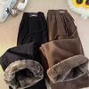 Plus Velvet Thickened Lamb Fleece Casual Pants Autumn and Winter Sweatpants Loose and Warm Straight Core Fleece Trousers
