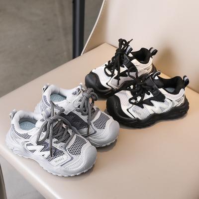 2025 Herbst atmungsaktive Mädchen-Mesh-Dad-Schuhe mit weicher Sohle Kinder-Freizeit-Laufschuhe Jungen-Leichtathletikschuhe