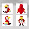 Plüsch Papagei Handpuppe mit beweglichem Mund Interaktives Zootier Spielzeug für Kinder Erwachsene Weich Stofftier