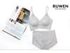 2024 RUWEN Purple Seamless Lace Sling Bra Set for Small Busts
