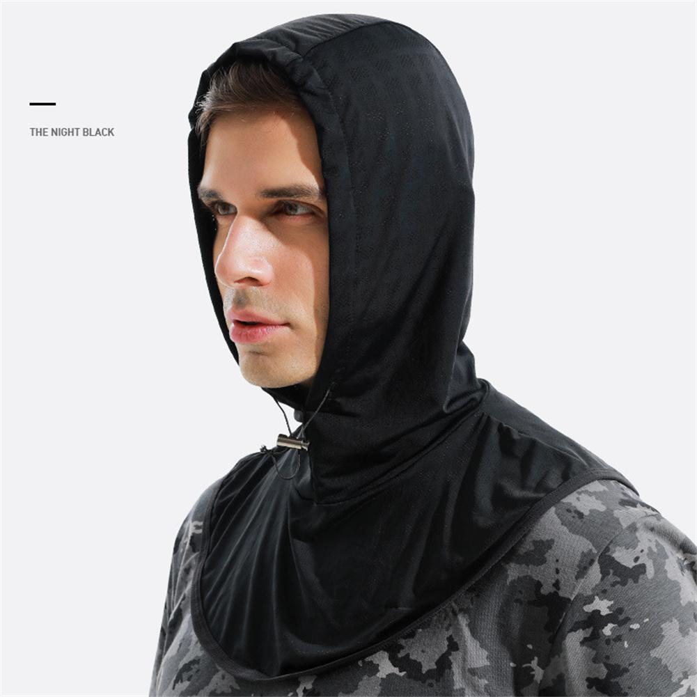 

Ice Silk Sunscreen Headgear Mountaineering Neck Guard Sunhat Integrated Fishing Shawl Dark night BlackOne size#0