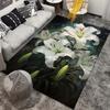 Elegant White Lily Rug for Living Room DecorFloral Area Rugs, Home Interior Design Ideas Anti slip carpet can be machine washed