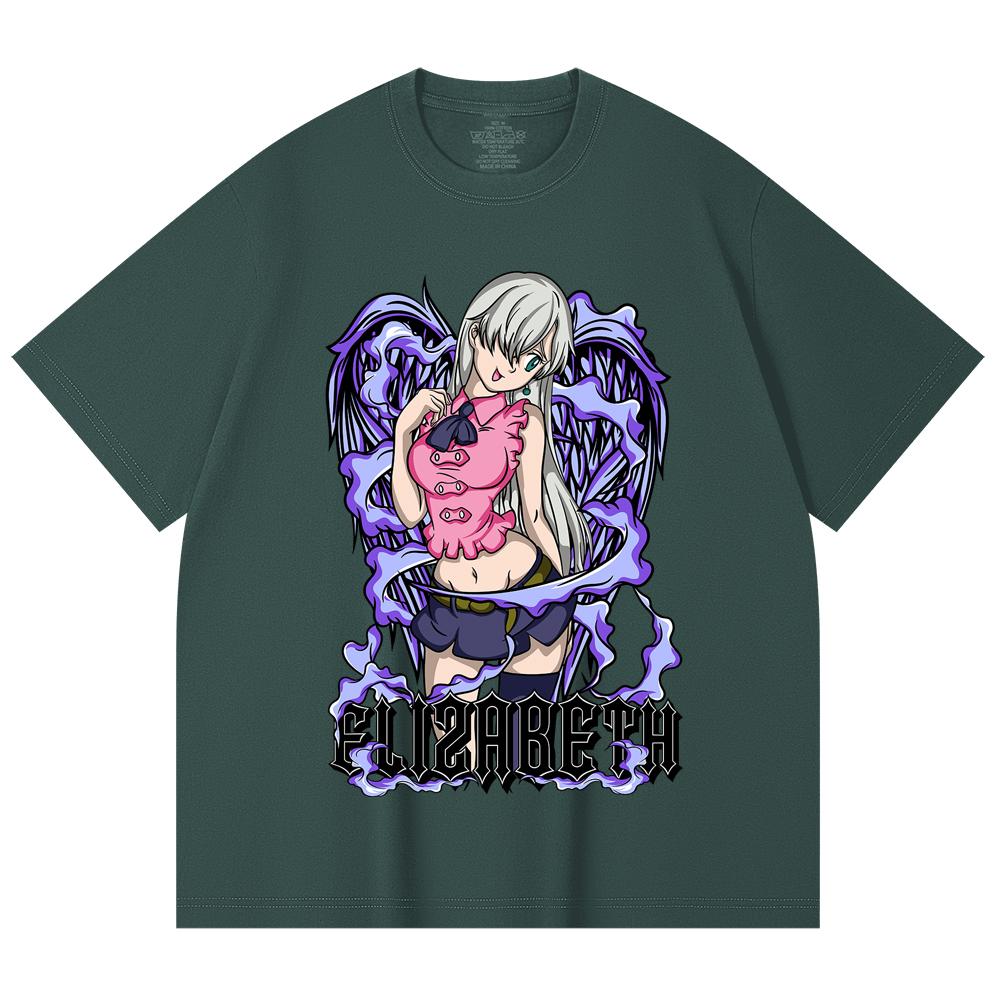 230 Gsm 100% Cotton Seven Deadly Sins V3 Elizabeth Print Unisex Heavy Cotton T Shirt