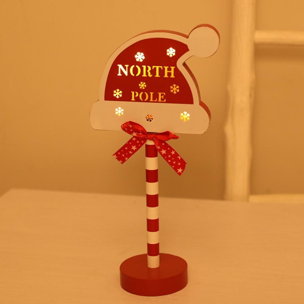 

Night Light Navidad Christmas Decoration Lamp Santa Desk Lamp New Stop Sign Light Home F