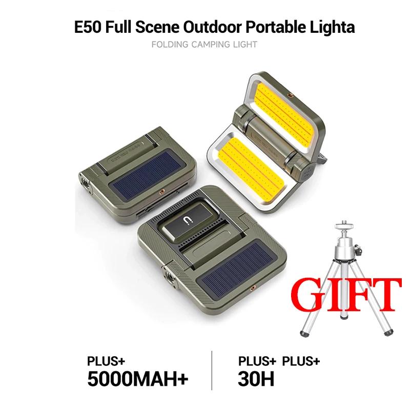 New Solar LED Camping Light 5000mAh Portable Tent Lantern 2400LM Emergency Waterproof Outdoor Hanging Lights Lighting Lawn Lamp