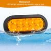 6" Oval LED Trailer Lights Kit, 2PCS Waterproof Stop/Turn/Brake Tail AMBER