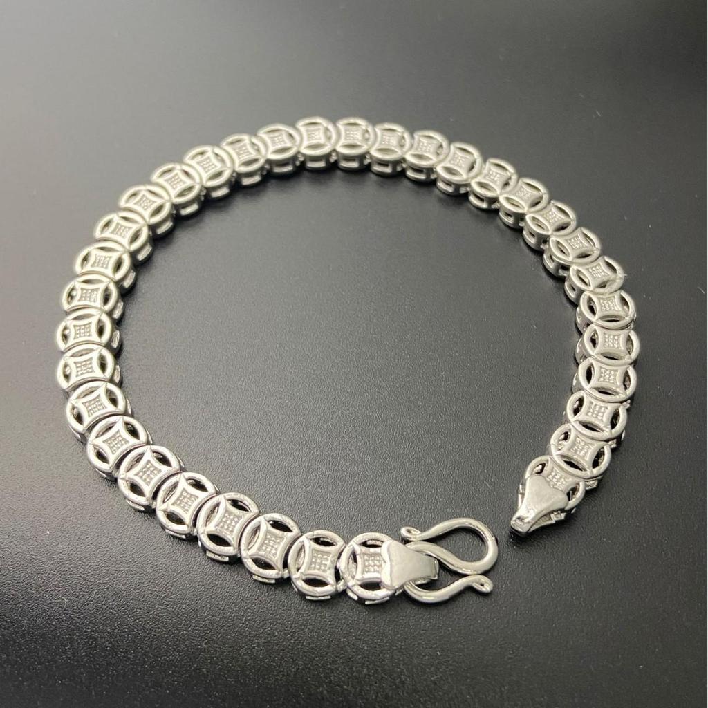 Gold-Toned Luxury Eight Directions Wealth Copper Coin Bracelet